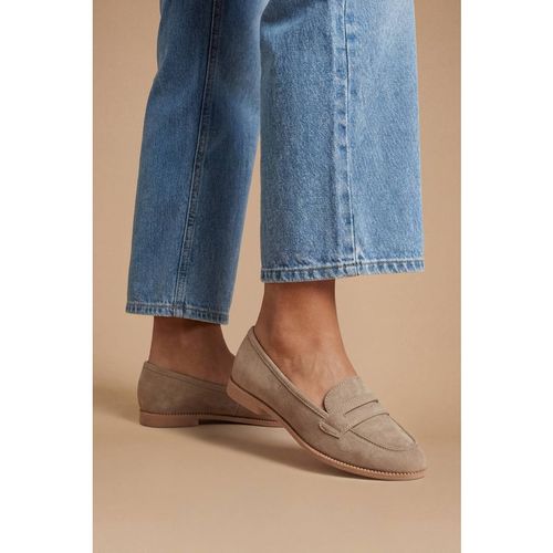 Dorothy Perkins Women's Wide Fit Lara Penny Loafers in Taupe
