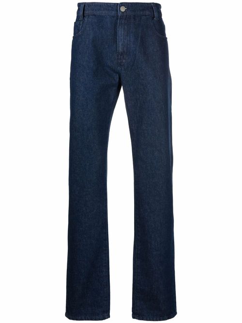 Logo-patch bootcut jeans - Blue