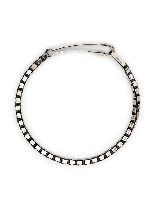 Snaplink box-chain bracelet - Silver