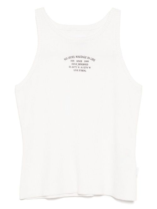Ribbed tank top - White
