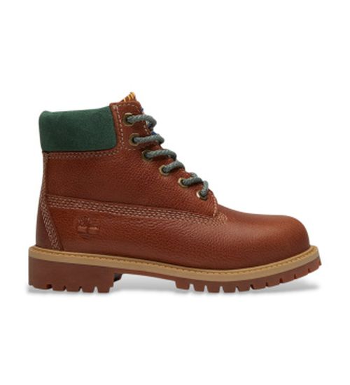 Timberland unisex pour enfant. TB0A6BETEM61 Bottes imperméables marron pouces 36, Cuir, Plat, Lacets, Casuel, mode enfantine