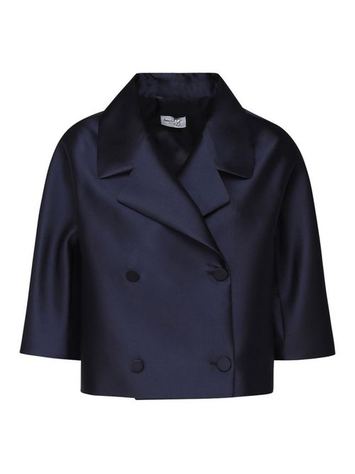 Short Cut Satin Jacket