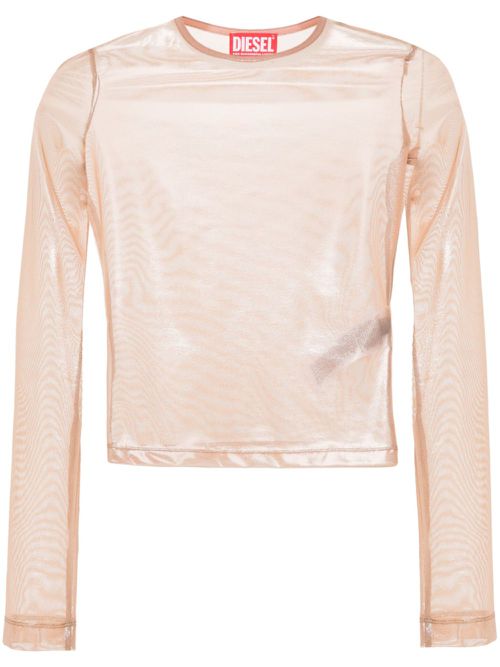 T-Clau-M1 semi-sheer top - Neutrals
