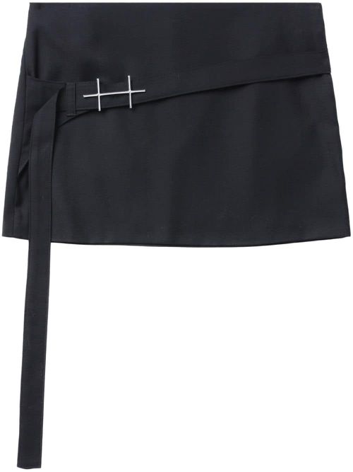 Logo-plaque mini skirt - Black