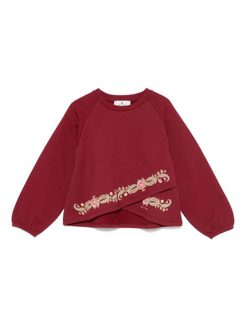 Floral-print sweatshirt - Red