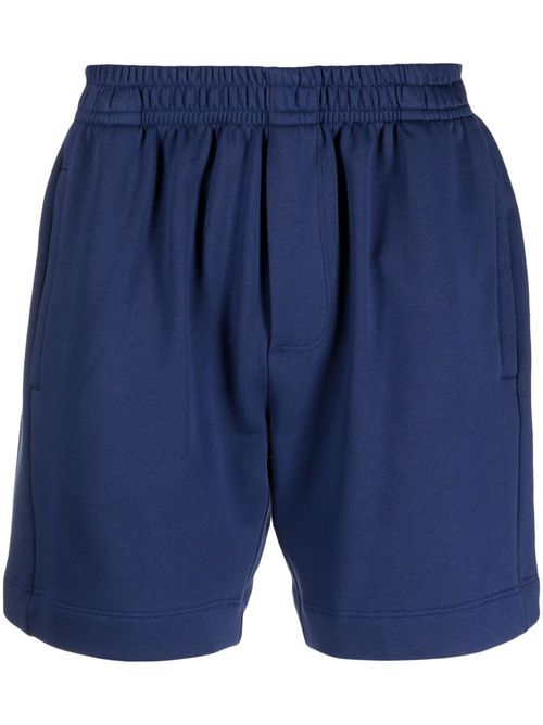 Straight-leg track shorts - Blue