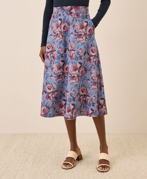 Women's Gathered Joys Fit & Flare Midi Skirt