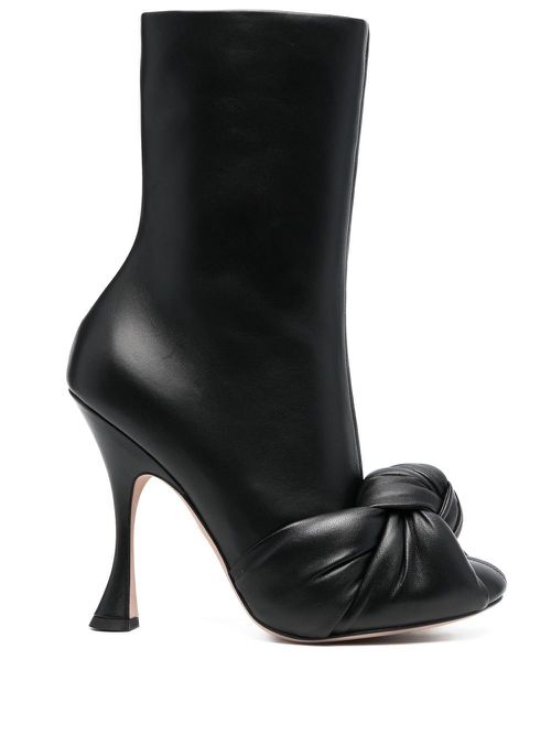 Maxi bow-embellished 110mm ankle boots - Black