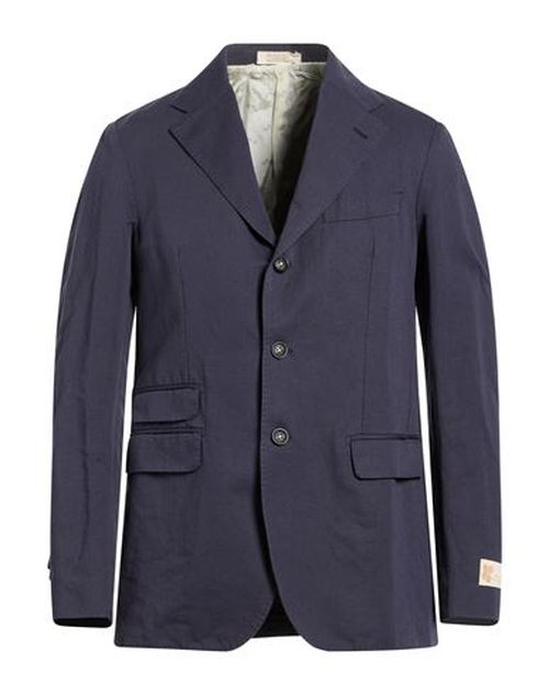 Man Blazer Navy Size 38 Cotton, Linen