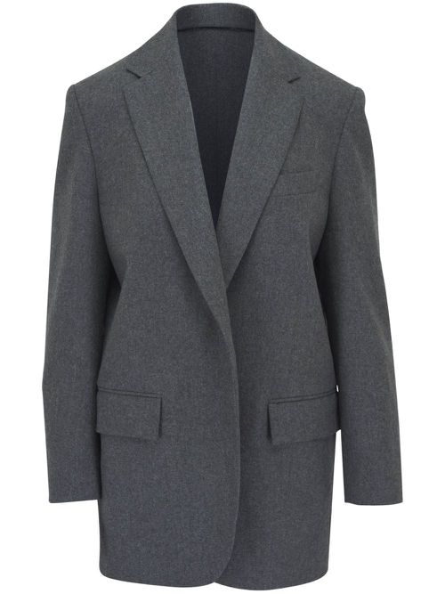 Wool-cashmere-blend blazer - Grey