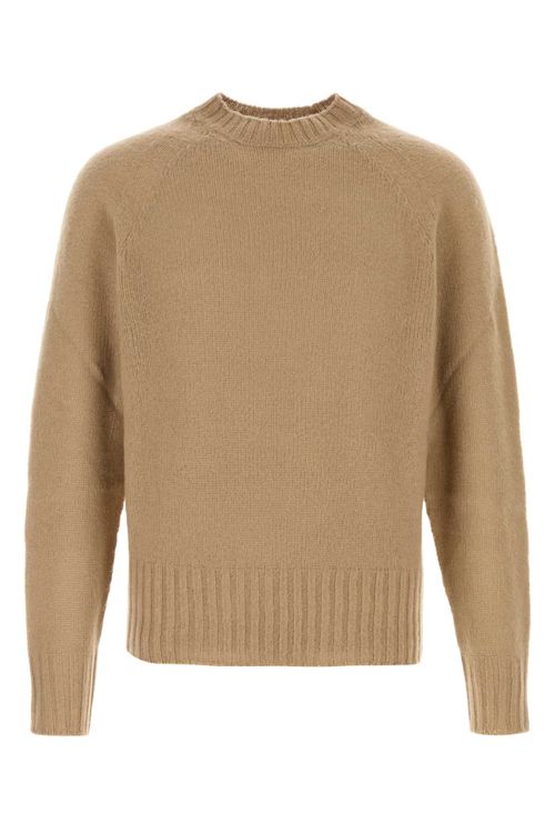 Cashmere Crew Neck Sweater — Beige