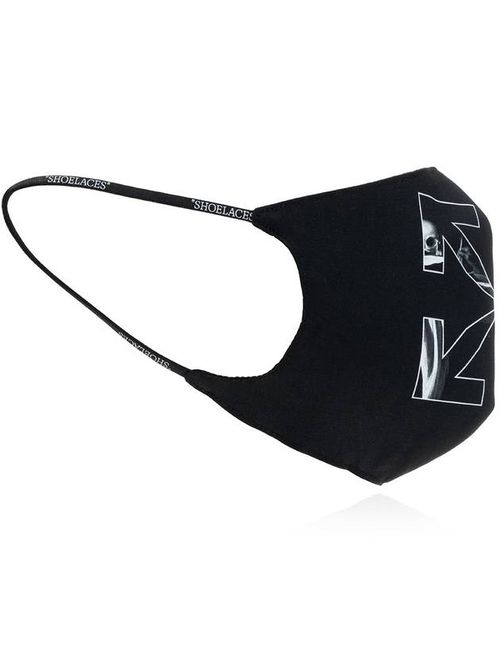 Caravaggio arrows-print face mask - Black
