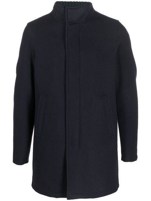 Single-breasted fitted coat - Blue