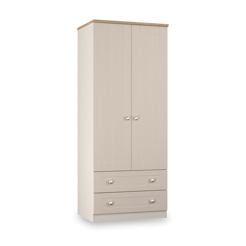 Marlowe Double Wardrobe With Drawers | Fully Assembled | Roseland / Cashmere & Oak