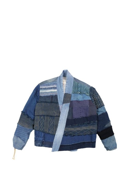 Mixed Blues GL1 cropped jacket