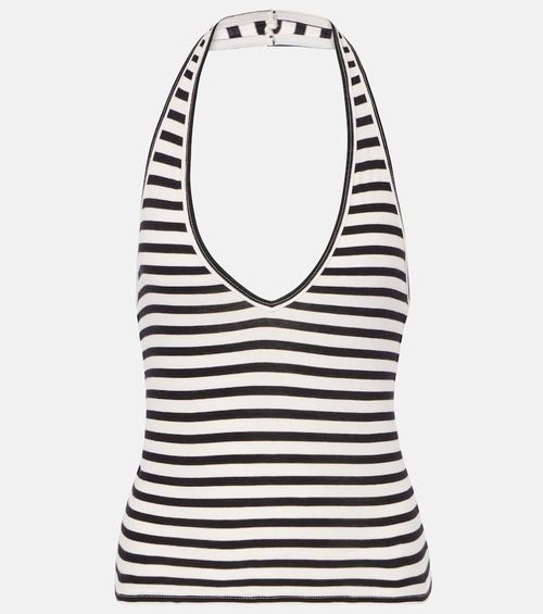 Nili Lotan Britt halterneck cotton jersey top