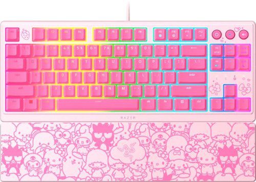 Ornata V3 TKL Wired Mecha-Membrane Gaming Keyboard with Chroma RGB Backlighting - Hello Kitty Edition - Pink