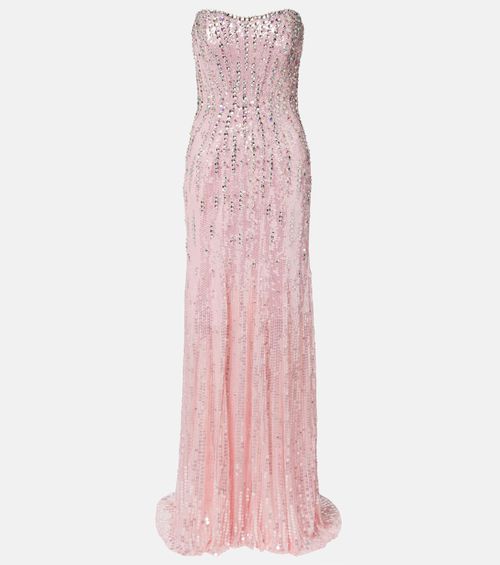 Sarai embellished bustier gown