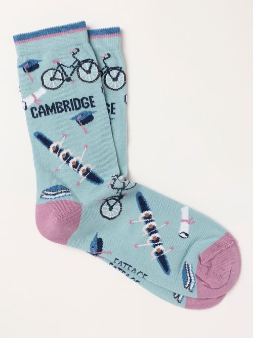 FatFace Cambridge Socks in Green Haze