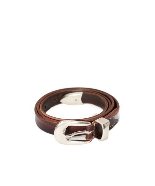 Western leather buckle belt