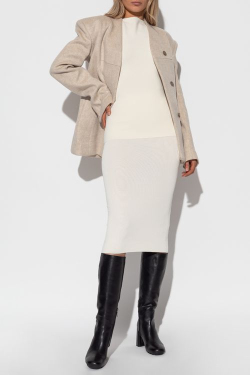Wool Blazer, Women's, Beige