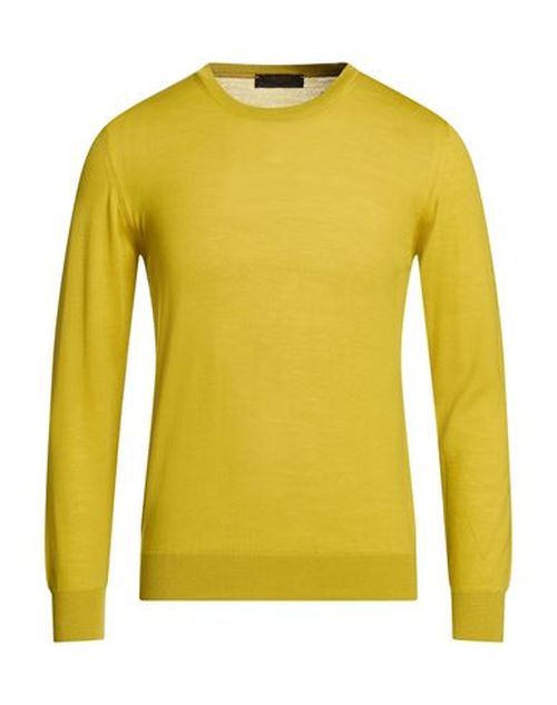 Man Sweater Mustard Size 38 Virgin Wool