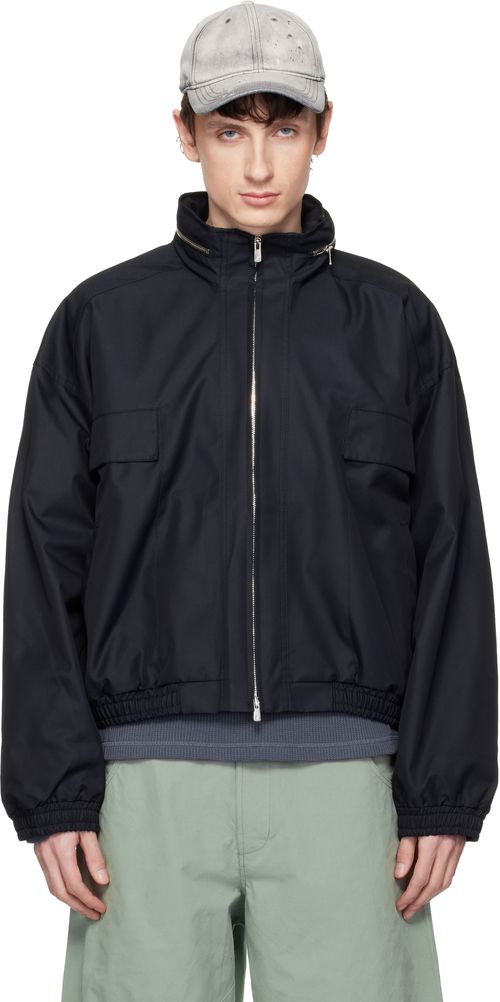 Black Reia Hooded Work Jacket