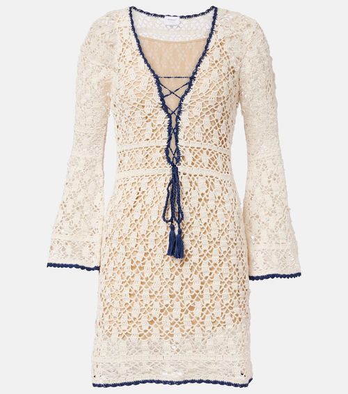 Bianca crochet cotton minidress