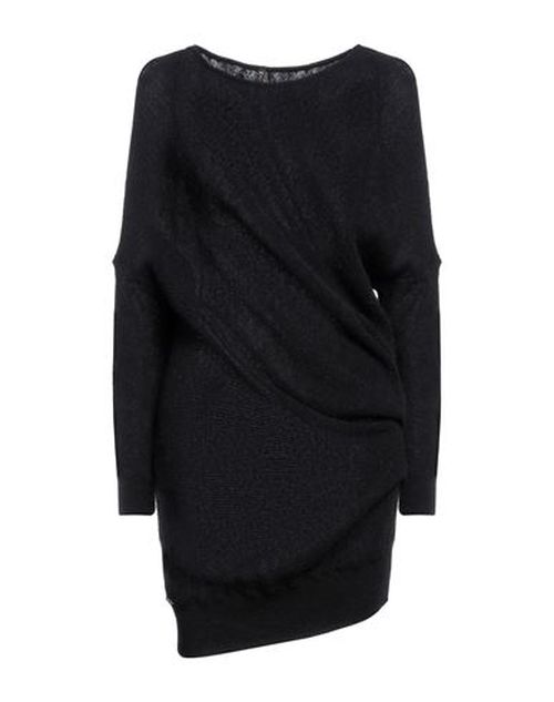 Woman Mini dress Black Size M Alpaca wool, Polyamide, Virgin Wool