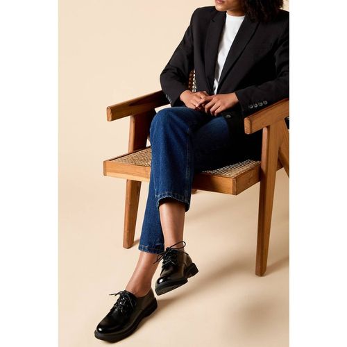 Dorothy Perkins Women's Elysia Faux Leather Lace Up Chunky Casual Shoes in Black