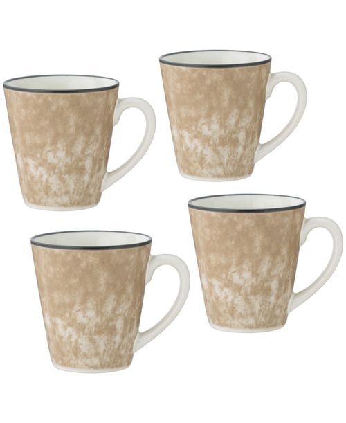 Colorkraft Essence Citrine 4 Piece Mug Set, 12 oz - Citrine