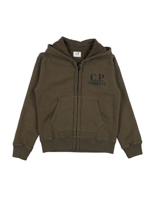 C. p. Company Undersixteen Kid Boy Sweatshirt Military green Size 10 Cotton