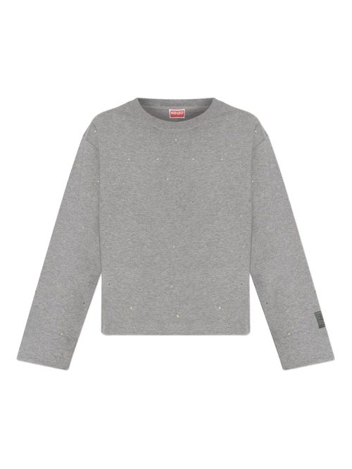 Crystal-embellished sweatshirt - Grey