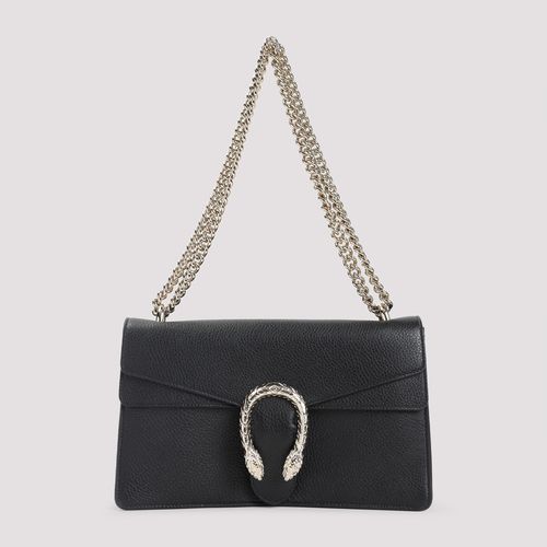 Dionysus Shoulder Bag Black Grained Leather - Women