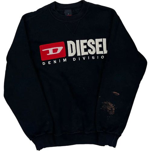 Diesel Spellout Sweatshirt - Small Black Cotton