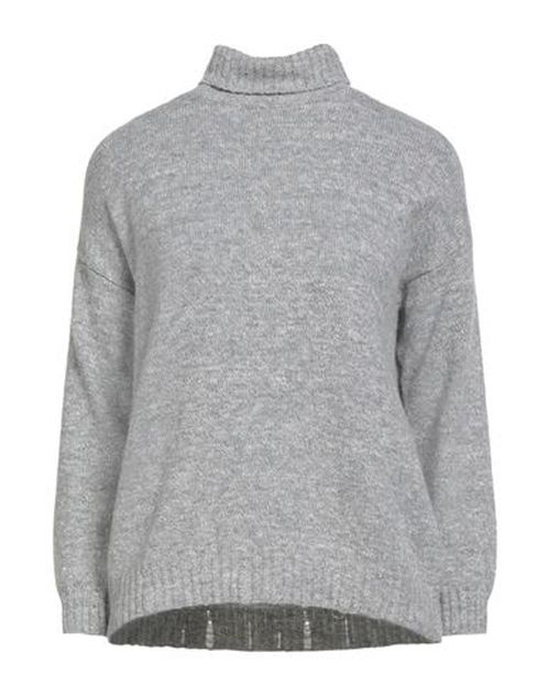 Woman Turtleneck Grey Size 6 Wool, Silk