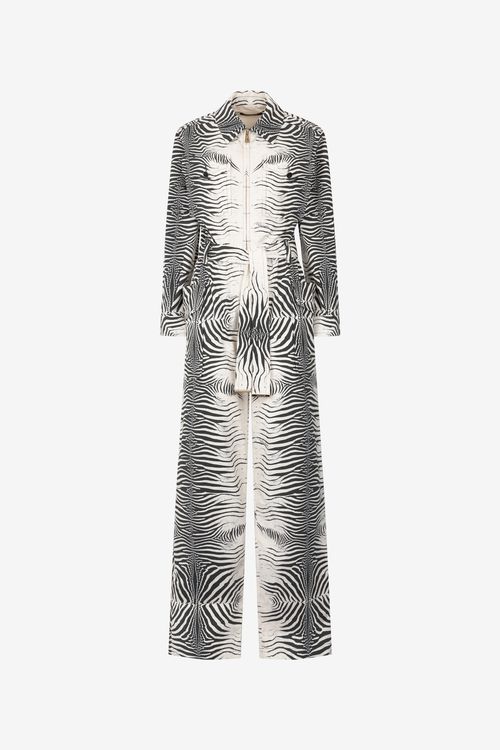 Zebra-print Jumpsuit