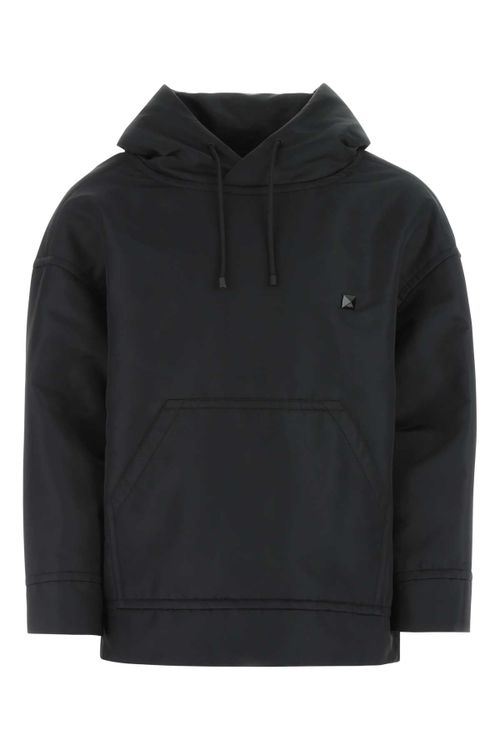 Nylon Hoodie — Black