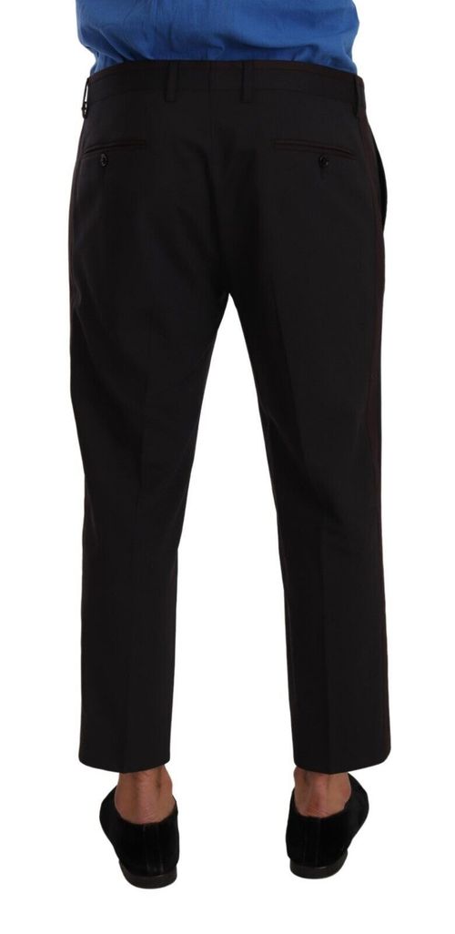 Virgin Wool Cropped Trousers — Gray