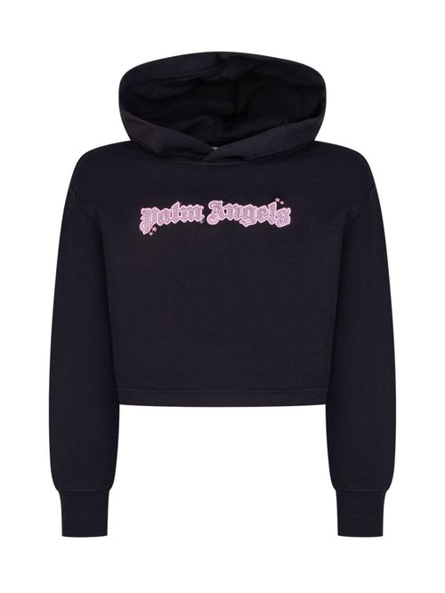 Girls Black Logo Hoodie