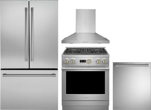 Monogram Kitchen Appliances Package with French Door Refrigerator, Dual Fuel Range and Dishwasher in Stainless Steel MORERADWRH