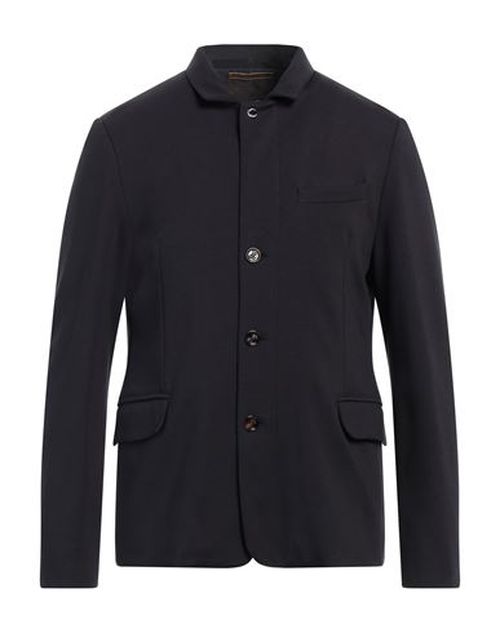 Man Jacket Midnight blue Size 38 Viscose, Polyamide, Elastane, Goat skin