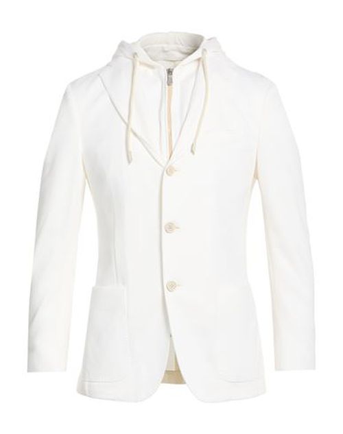 Man Jacket White Size 36 Cotton, Cashmere