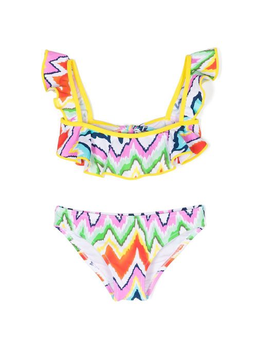 Akeno zigzag print bikini set - Multicolour