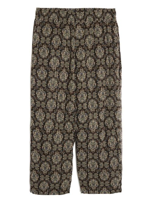 Silk-blend trousers - Black