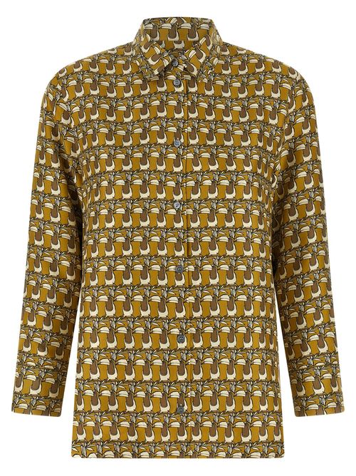 Reversible Silk Twill Shirt — Gold