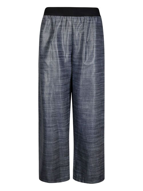 Maria Calderara chambray trousers - Blue