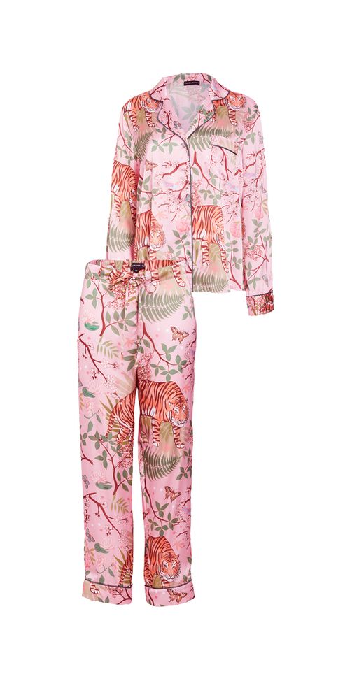 Tiger Blossom Pajama Set Orange
