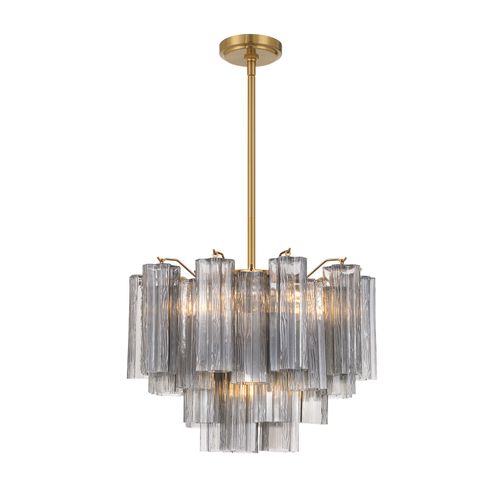 Aged Brass Chandelier from the Addis Collection