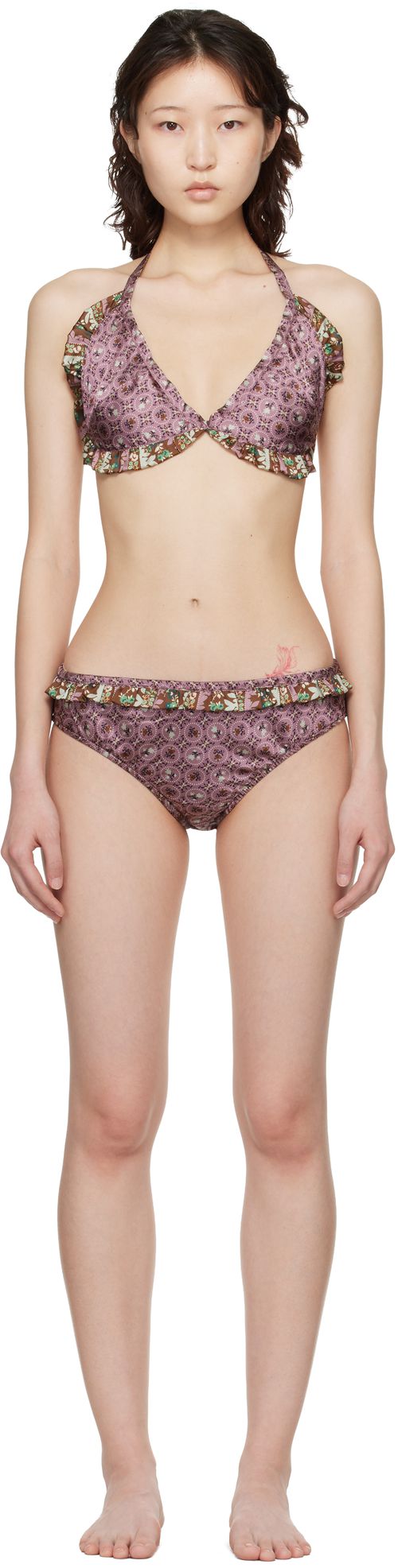 Purple Satin Bikini